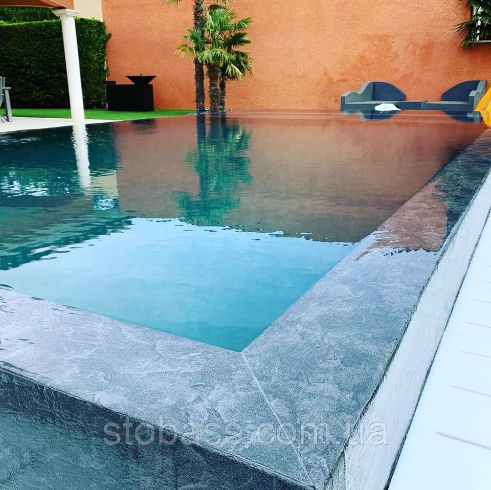 3D Лайнер (плівка ПВХ) для басейнів Black Slate CGT Alkor AQUASENSE EMB 1,65х21 - Зображення 8