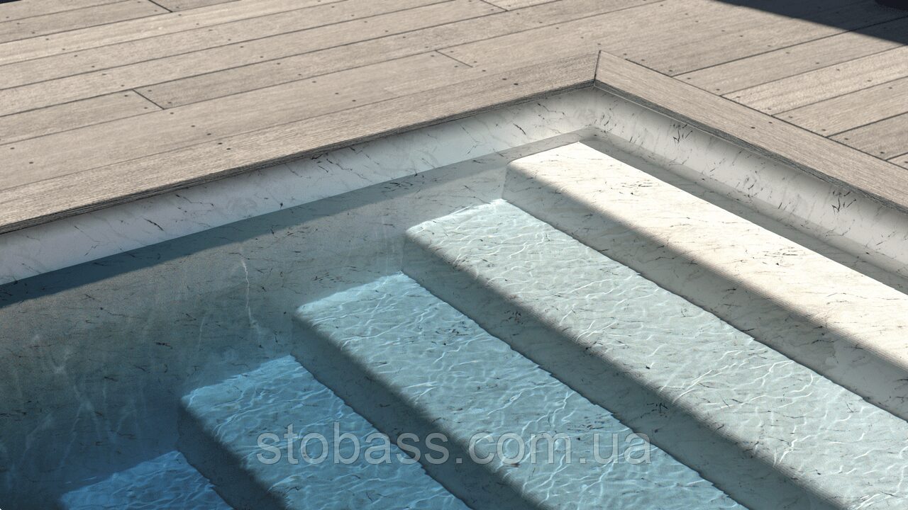 3D Лайнер (плівка ПВХ) для басейнів Calacatta Marble CGT Alkor AQUASENSE EMB 1,65х21 - Зображення 8