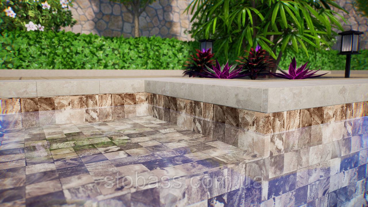 3D Лайнер (плівка ПВХ) для басейнів Fidji Brown Sand CGT Alkor AQUASENSE Signature 1,65х21 - Зображення 3