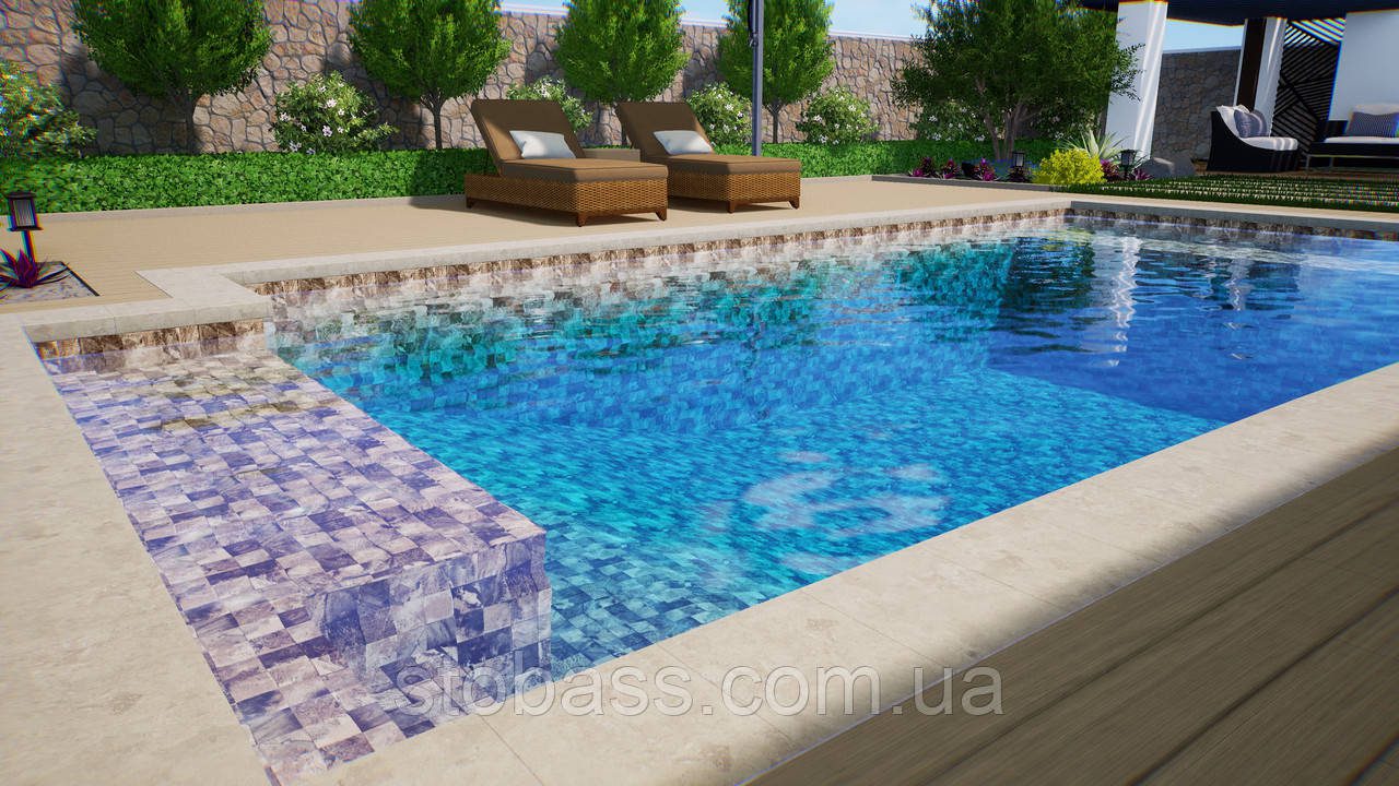 3D Лайнер (плівка ПВХ) для басейнів Fidji Brown Sand CGT Alkor AQUASENSE Signature 1,65х21 - Зображення 7