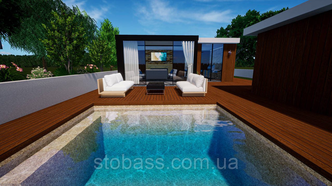 3D Лайнер (плівка ПВХ) для басейнів Granit Golden CGT Alkor AQUASENSE Signature 1,65х25 - Зображення 4