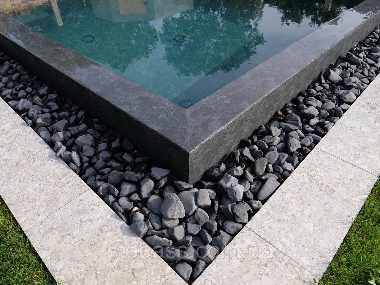 3D Лайнер (плівка ПВХ) для басейнів Black Slate CGT Alkor AQUASENSE EMB 1,65х21 - Зображення 7