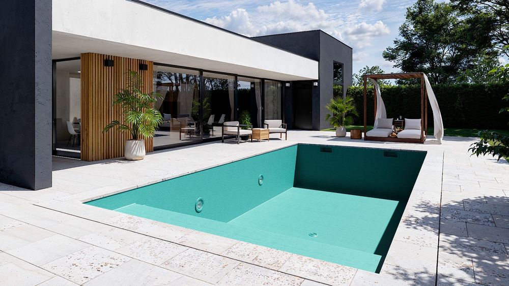 3D Лайнер (плівка ПВХ) для басейнів Caribbean Green CGT Alkor AQUASTONE 1,65х25 - Зображення 2