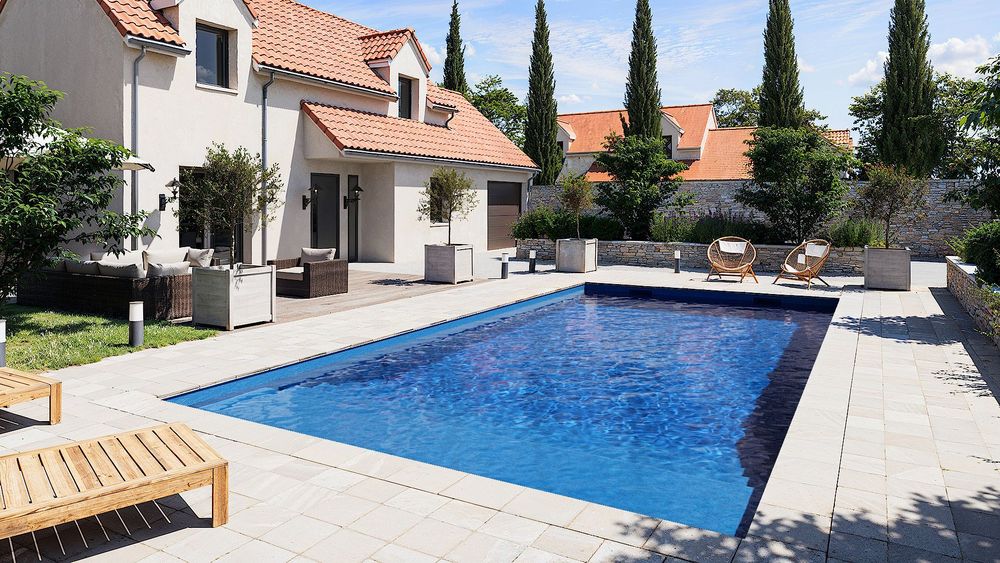 3D Лайнер (плівка ПВХ) для басейнів Nordic Blue CGT Alkor AQUASTONE 1,65х25 - Зображення 5